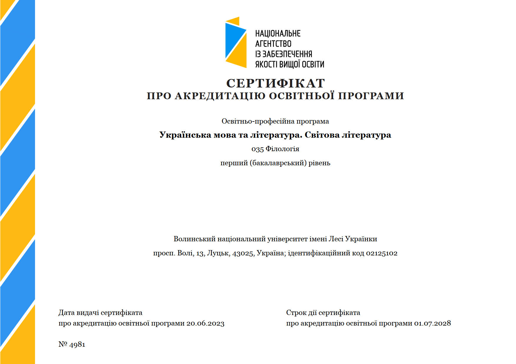035Українська мова та література. Світова література