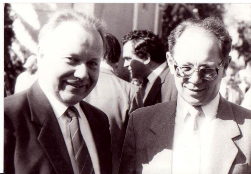 Богдан Заброварний, Євген Франчук, Геннадій Бондаренко (зліва направо), 1980-ті роки 