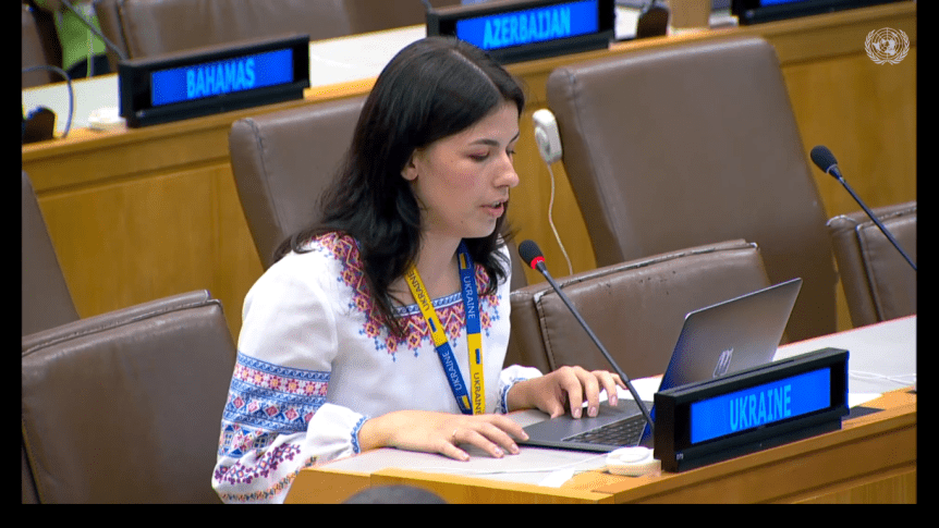 Аспірантка ФМВ виступила на засіданні комітету Генеральної Асамблеї ООН